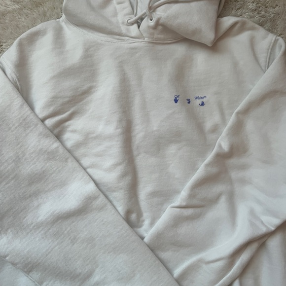 OFF WHITE white flower arrows hoodie, size M - Picture 2 of 6